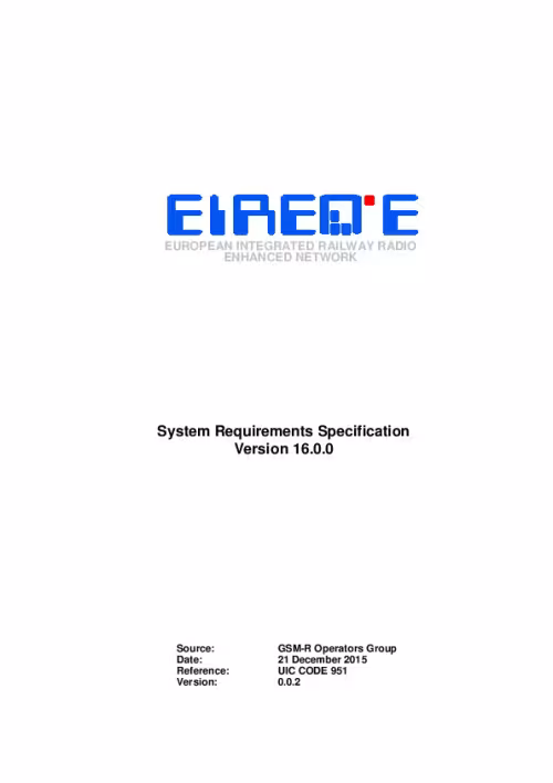 EIRENE - System Requirements Specification Version 16.0.0
