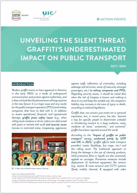 UITP-UIC joint paper on graffitis