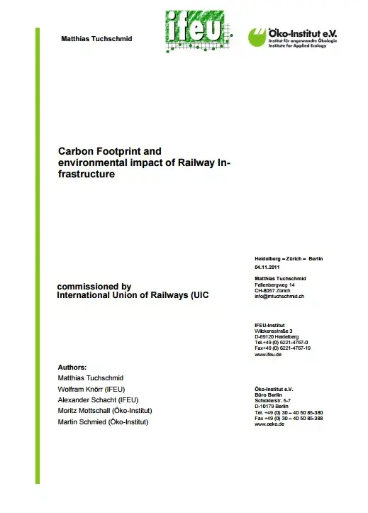 Carbon Footprint and environmental impact of Railway Infrastructure