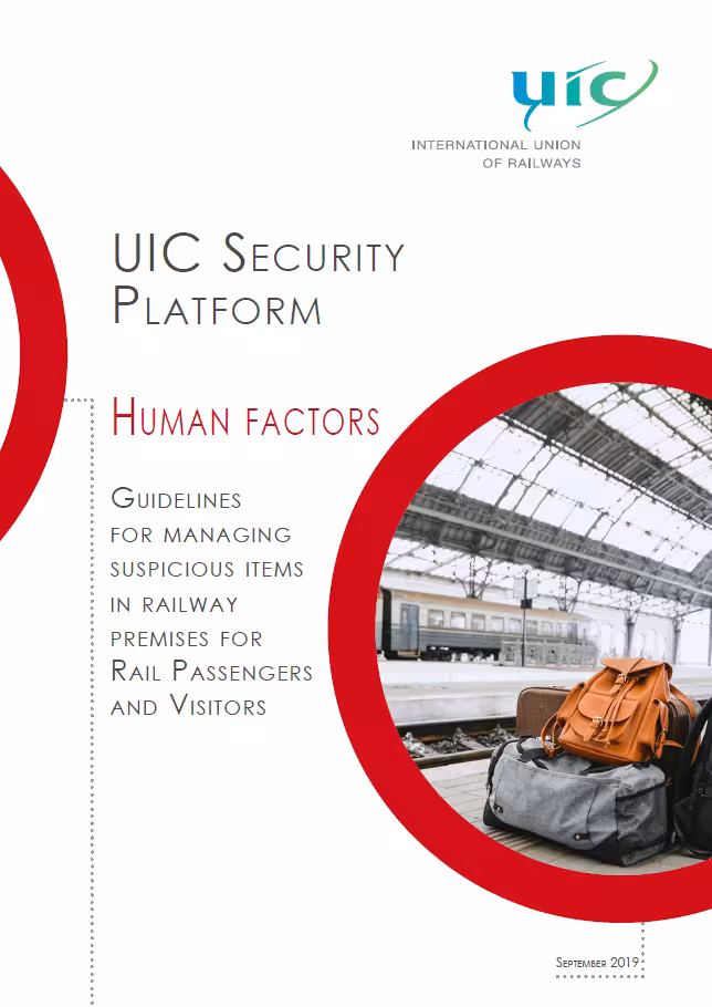 Human Factors – Guidelines for managing suspicious items in railway premises for Rail Passengers and Visitors (2019)